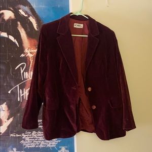 70’s Koret vintage velvet burgundy jacket
